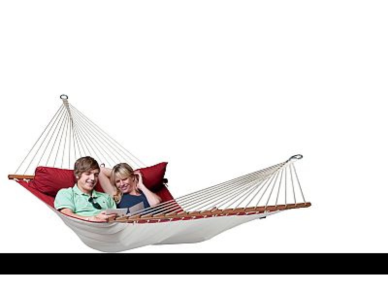 Αιώρα Americana με Ξύλο και Μαξιλάρι Διπλή   Alabama (Red)