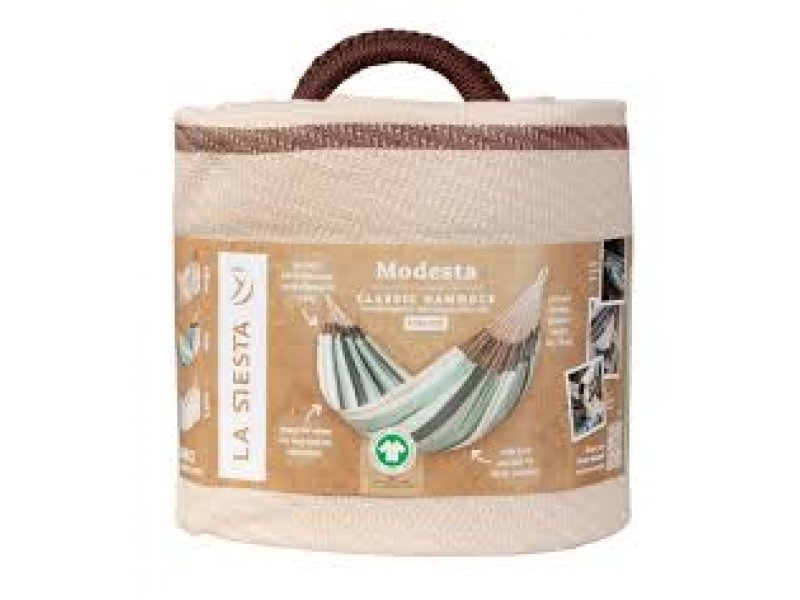 αιώρα διπλή βαμβακερη καφε εκρου διπλή  La Siesta Modesta