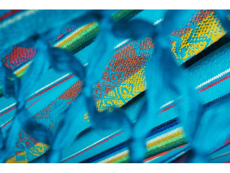 Αιώρα Naya Nayon πολύχρωμη σε αποχρώσεις Γαλάζιο Μπλε με κρόσσια