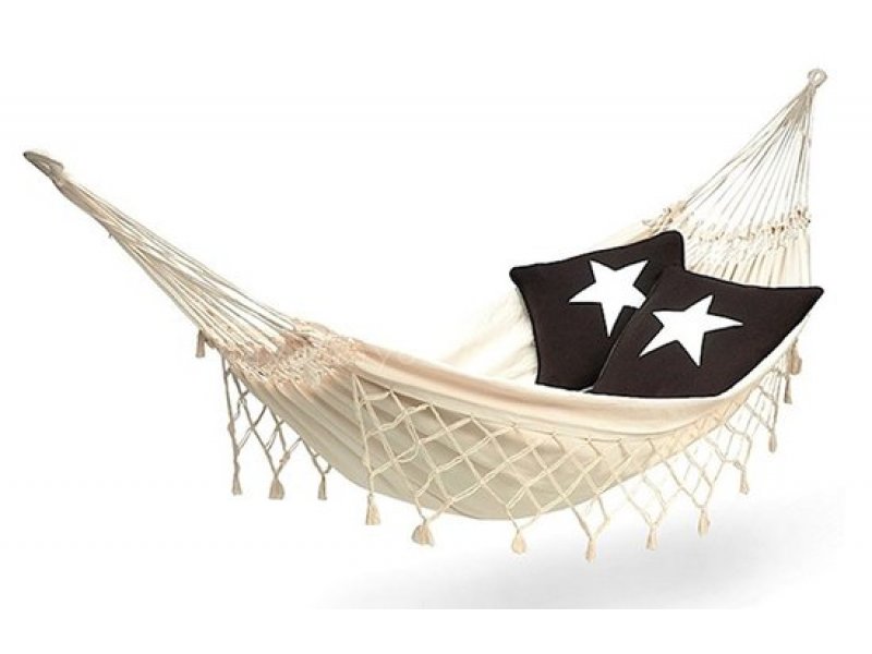 Romantica Deluxe Double XL Αιώρα, Εκρου με κροσσια * χωρις το μαξιλάρι