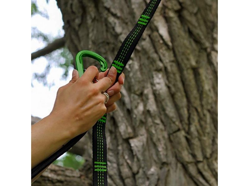 Ιμάντες Τοποθετησης Αιώρας 2 ιμάντες χ 3 μέτρα & 2 τεμάχια Ultra Light Carabiners