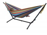 Combo - Double Cotton Hammock Tropical with Stand 