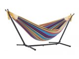 Combo - Double Cotton Hammock Tropical with Stand 