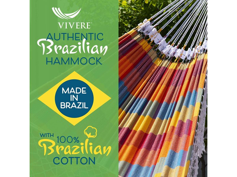 Αιώρα Κλασικη Βαμβακερή από  Βραζιλία Carnival Deluxe πολύχρωμη