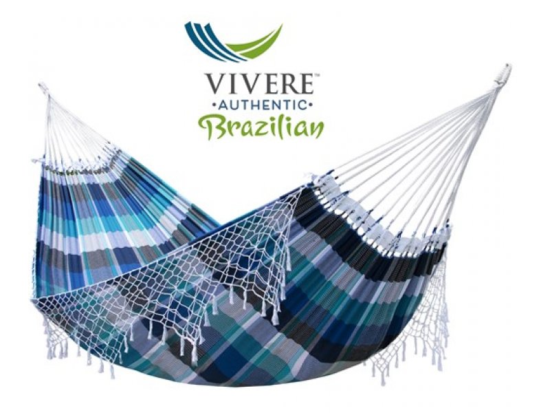 Βραζιλίανικη Αιώρα Βαμβακερή Κροσια Marina σε αποχρωσεις του μπλε