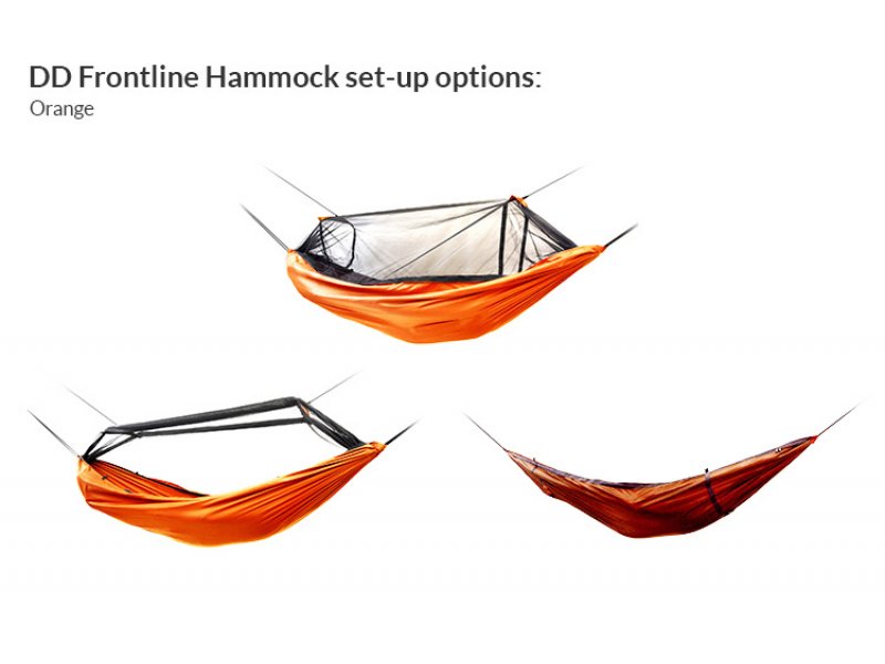 DD Front line Set Up Option - Parachute Silk Mosquito Net Orange