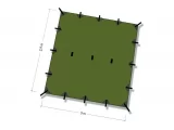 Τεντα αιώρας DD Light Tarp Πρασινη- διαστάσεις