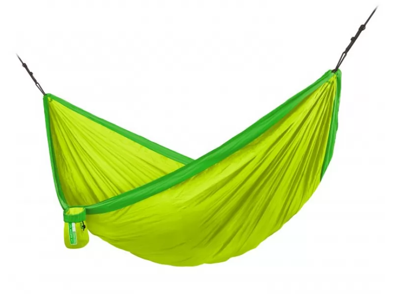 Single travel hammock COLIBRI green