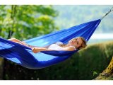 Parachute Silk Hammock Silk Travel Set Single Blue